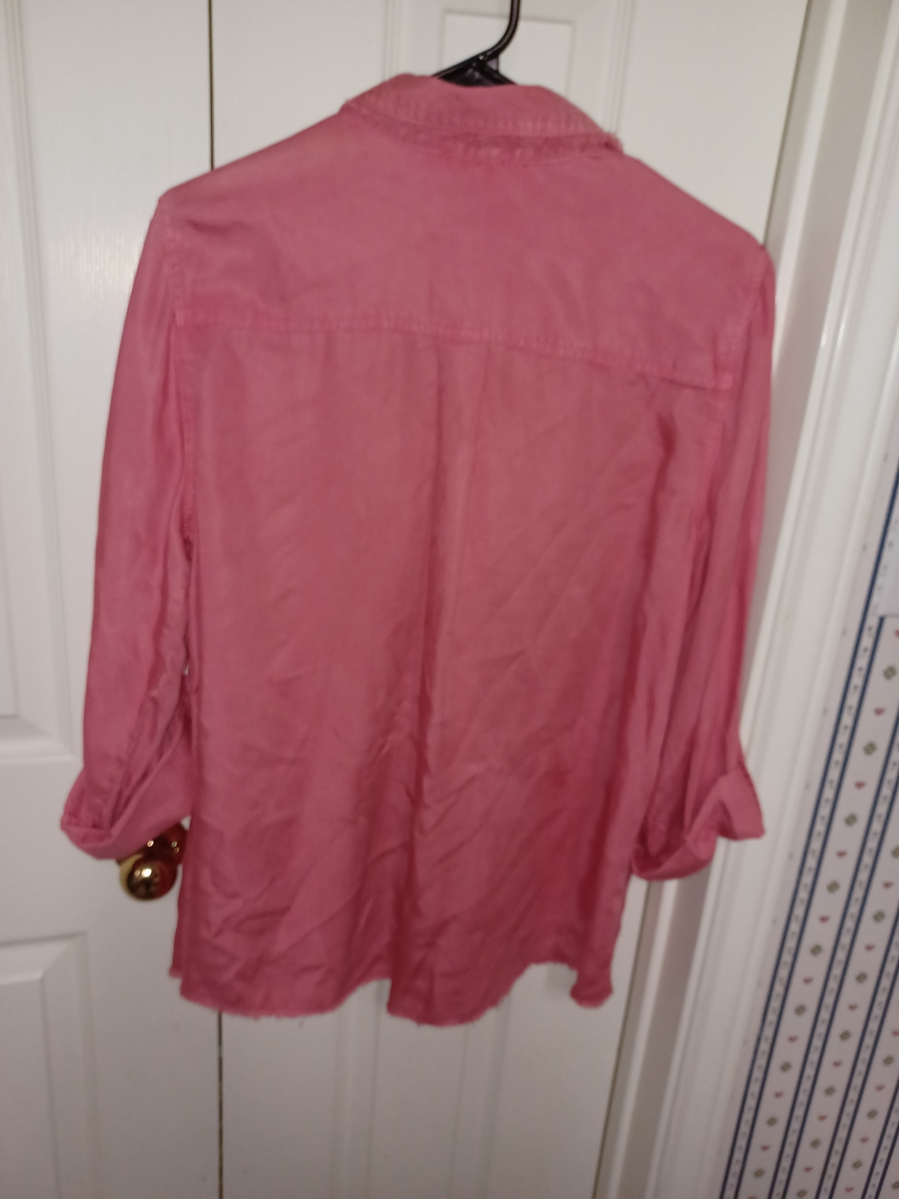 Chico's Pink Button-Front Utility Shirt - Picture 6 of 8